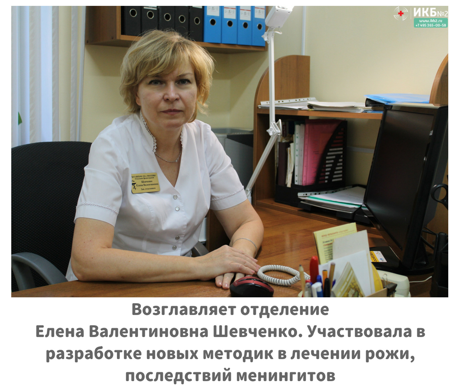 Заведующая отделением физиотерапии Шевченко