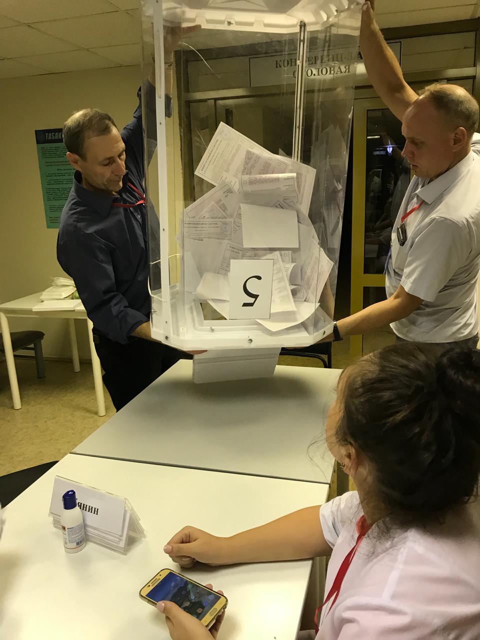 Подсчет голосов при выборе мэра Москвы